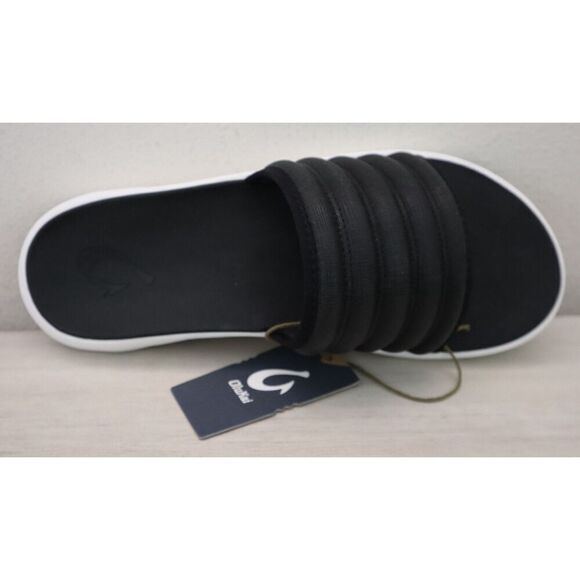 Olukai 10531-4040 Men\'s Sz 13D Black Komo Water-Resistant Slide Sandals